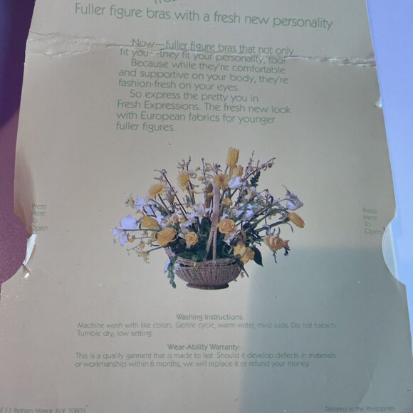 Vintage Fresh Expressions Soft Cup Bra Size 38C Black Lavish Lace Sexy NEW - Picture 4 of 9